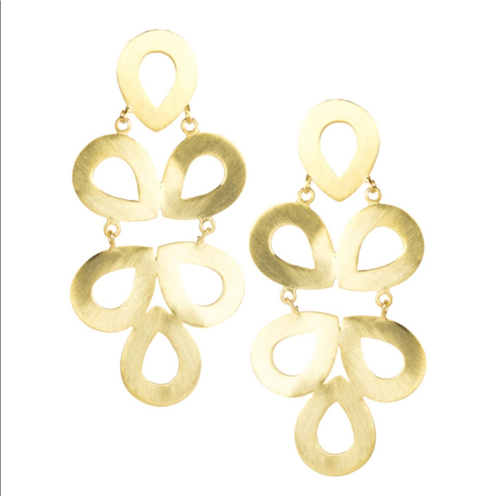 Lisi Lerch Ginger Earrings Brushed Gold. Stunning!